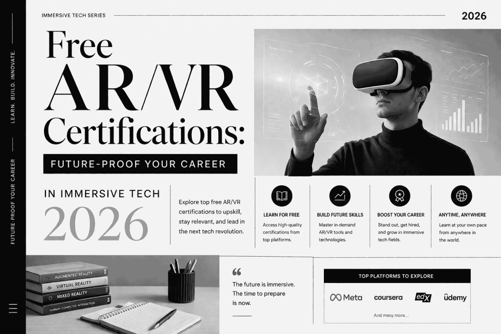 Free AR/VR Certifications: Future-Proof Your Career in Immersive Tech 2026