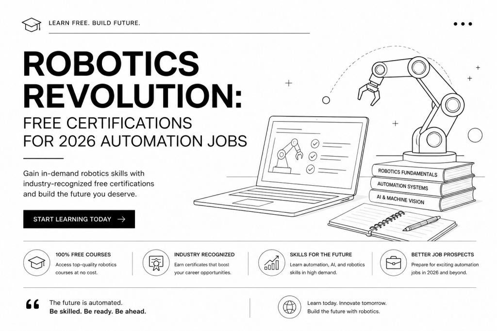 Robotics Revolution: Free Certifications for 2026 Automation Jobs