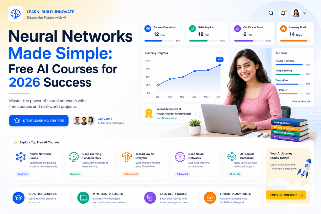 Neural Networks Made Simple: Free AI Courses for 2026 Success