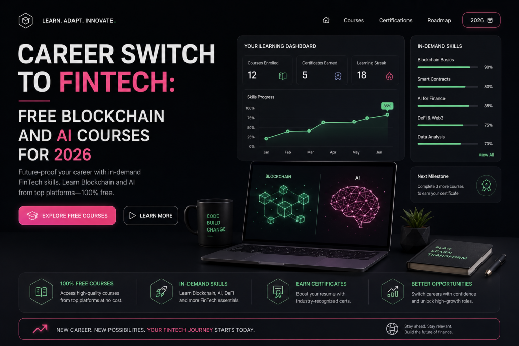 Career Switch to FinTech: Free Blockchain and AI Courses for 2026