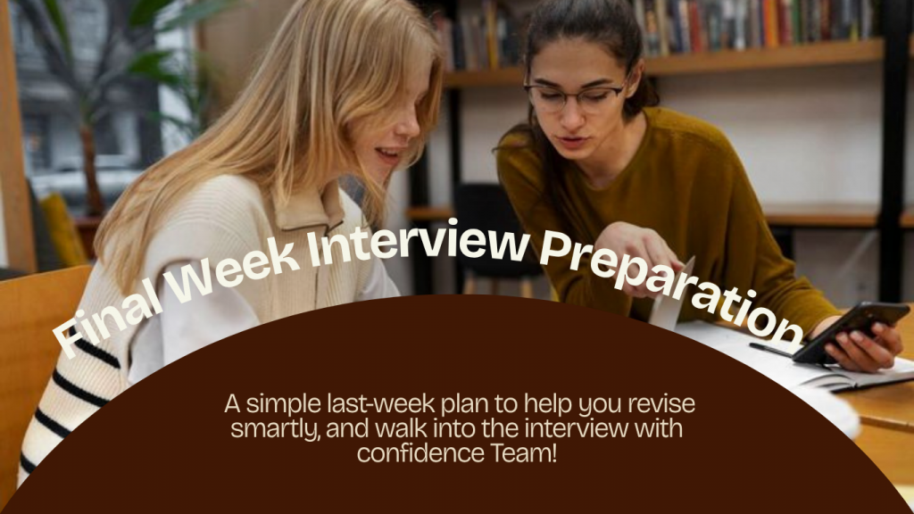 Final Week Interview Preparation Checklist for Aspiring Data Analysts